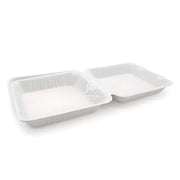 Pack 100pcs 9x9x3 – Bagasse Dinner Clamshell