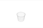 Pack of 100pcs 150ml ROUND SAUCES Plastic Containers WITH LIDS