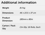 Pack of 48 Rolls Soft Quality Toilet Paper 3ply 300sheets 105mmx100mm