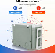 New 32L Cooler Ice Box With Table Chair $160 Portable Wheeled Camping Outdoor Picnic Party 48hrs Cooler, 24hrs Heat