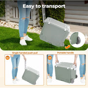 New 32L Cooler Ice Box With Table Chair $160 Portable Wheeled Camping Outdoor Picnic Party 48hrs Cooler, 24hrs Heat