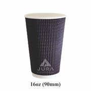 16oz Black Triple Wall Paper Coffee Cups