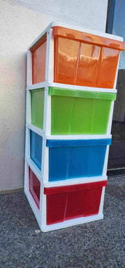New 4 Drawers High Quality Plastic Storage Cabinet  102Hx50x40cm For Home Office Stationery Clothes Wardrobe