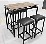 New 5PCS Bar Table Set 4 Stools Chairs