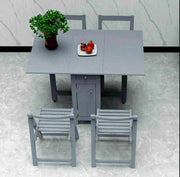 New Wooden Dinning Foldable Table + 4 Chairs