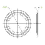 Pack of 25pcs 18cm / 7" Round Plant Fiber Plate