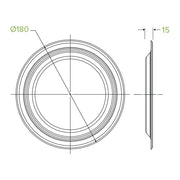 Pack of 25pcs 18cm / 7" Round Plant Fiber Plate