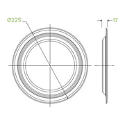 Pack of 25pcs 23cm / 9" Round Plant Fiber Plates