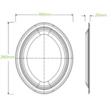 Pack of 25pcs 26x19cm / 10.25x7.75" Oval Plant Fiber Plate