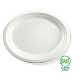 Pack of 25pcs 26x19cm / 10.25x7.75" Oval Plant Fiber Plate