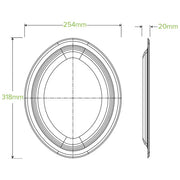 Pack of 25pcs 26x19cm / 10.25x7.75" Oval Plant Fiber Plate