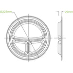 Pack of 25pcs 23cm / 9" 3-Compartment Round Plant Fiber Plate
