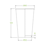 Pack 50pcs 350ml / 12oz (80mm) White Single Wall