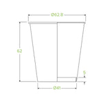 Pack 50pcs 120ml / 4oz (63mm) White Single Wall