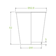 Pack 50pcs 120ml / 4oz (63mm) White Single Wall