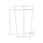 Pack 50pcs 280ml / 8oz (80mm) White Single Wall