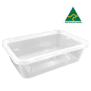 Pack of 50pcs 650ml RECTANGLE Plastic Containers WITH LIDS