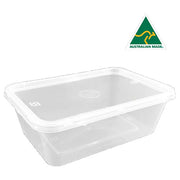 Pack of 50pcs 750ml RECTANGLE Plastic Containers WITH LIDS