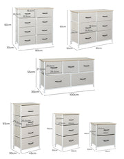 Chest of Drawers Storage Cabinet Tower Dresser Tallboy  Beige 4 Drawers (S)