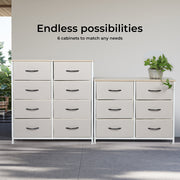 Chest of Drawers Storage Cabinet Tower Dresser Tallboy  Beige 5 Drawers (S)