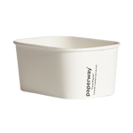 1000ml White Rectangular Container