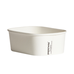 750ml White Rectangular Container