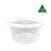 Pack of 50pcs 500ml ROUND Plastic Containers WITH LIDS