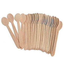 Pack 100pcs Wooden Teaspoon