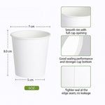 Pack 50pcs 230ml / 6oz (80mm) White Single Wall