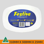 Pack 50pcs Large Oval (210x300mm) Reusable Plates