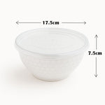 Pack 50pcs 1050ml White Noodle Bowls with Lids