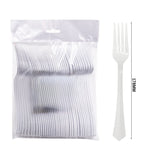 Pack 50pcs White Forks – Reusable
