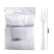 Pack 50pcs White Forks – Reusable