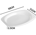 Pack 50pcs Large Oval (210x300mm) Reusable Plates