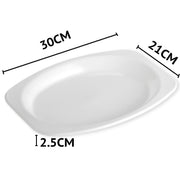 Pack 50pcs Large Oval (210x300mm) Reusable Plates