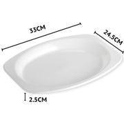 Pack 50pcs Jumbo Oval (245x330mm) Reusable Plates