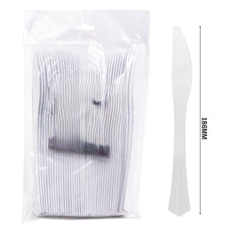 Pack 50pcs White Knives – Reusable