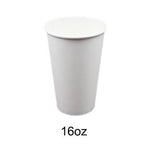 Pack 50pcs 510ml / 16oz (90mm) White Single Wall