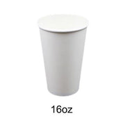 Pack 50pcs 510ml / 16oz (90mm) White Single Wall