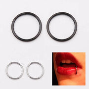 Titanium Nose Lip Ear Septum Seamless Segment Clicker Ring Hoop Earrings Sleeper