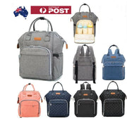 Waterproof Mummy Nappy Diaper Bag Large Capacity Baby Travel Nursing Backpack AU