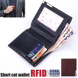 Men's Wallet Credit Card Wallet Purse Card Holder RFID Blocking