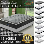 Dream Lover Mattress Queen Double King Single Bed Memory Foam Pocket Spring size