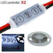 Mini 12V LED Strip Light Dimmer Controller with On Off Switch 2PCS