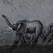 Handmade Canvas Animal Elephant Oil Painting Wall Art Home Decor 70X140cm