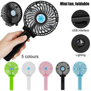 Mini Portable Hand-held Desk Fan Cooling Cooler USB Air Rechargeable Conditioner