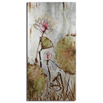 Modern Abstract Oil Painting Hand-painted Art Wall Decor On Canvas Framed Lotus