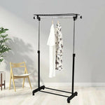 Telescopic Single Pole Clothes Hanger Drying Hanging Large Laundry Rack Home AU