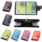 Unisex Slim ID Credit Card Holder Pocket Case Purse Wallet For Cards PU Leather