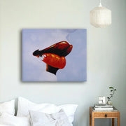 Hand-Painted Oil Painting - Sexy Lips| Modern Abstract Wall Decor With Frame